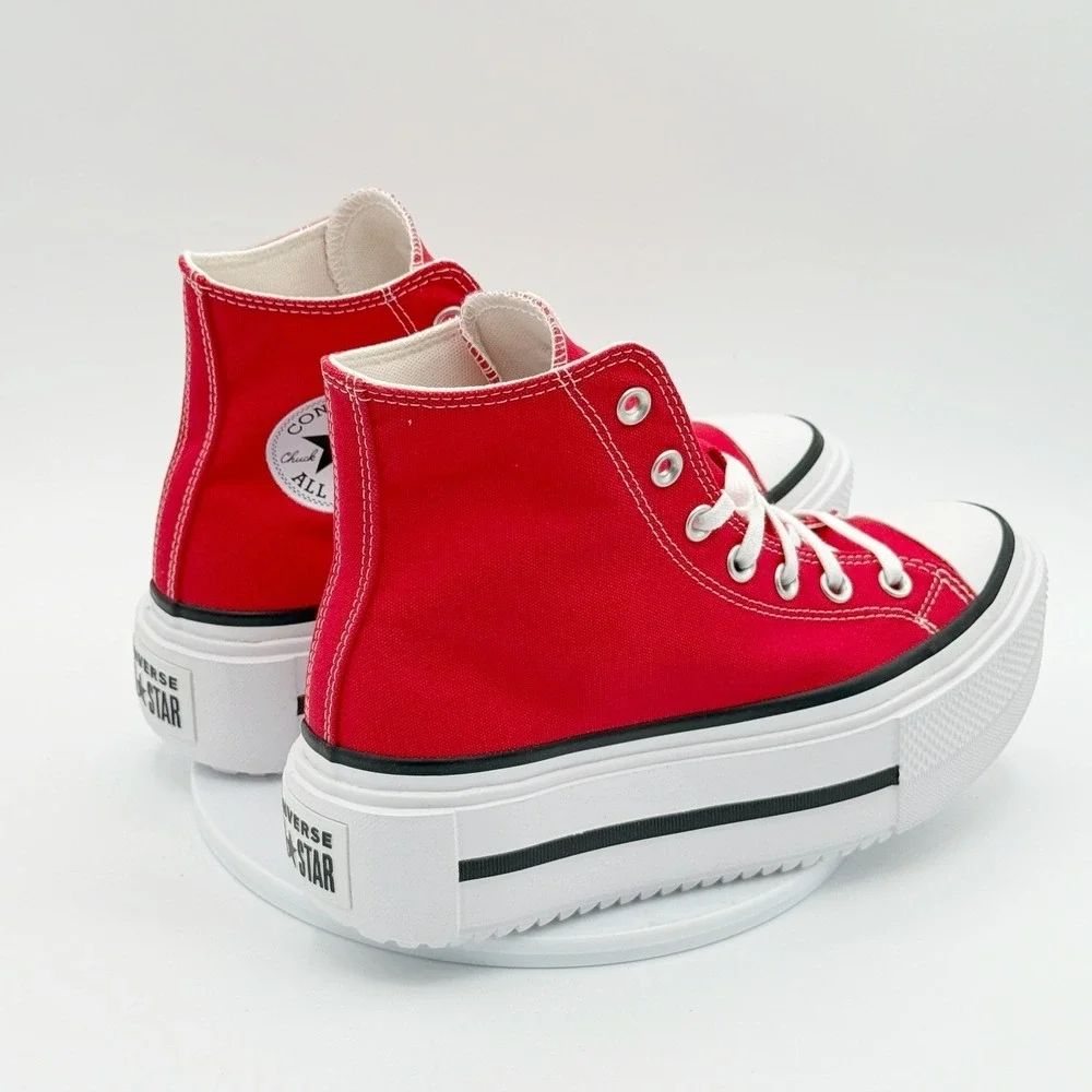 Converse Chuck Taylor All Star Lift Double Stack High Red Size 8 Womens - New - Picture 4 of 10